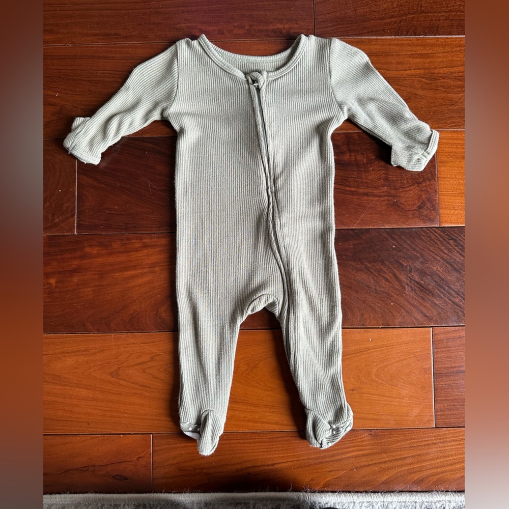 Newborn Caden Lane Waffle Bamboo Footie